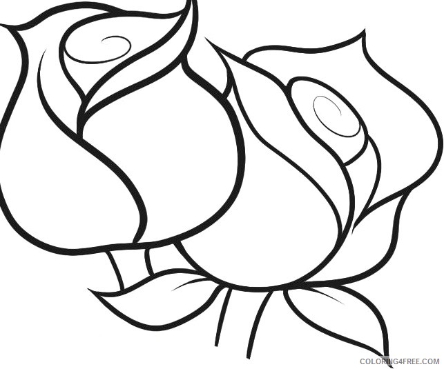 pretty coloring pages of tulips Coloring4free