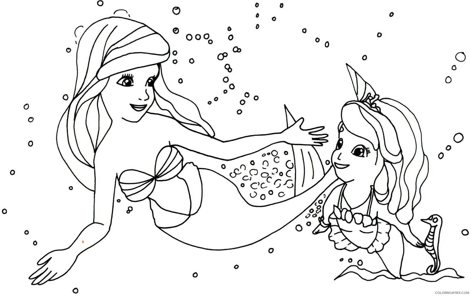 princess sofia coloring pages mermaid Coloring4free