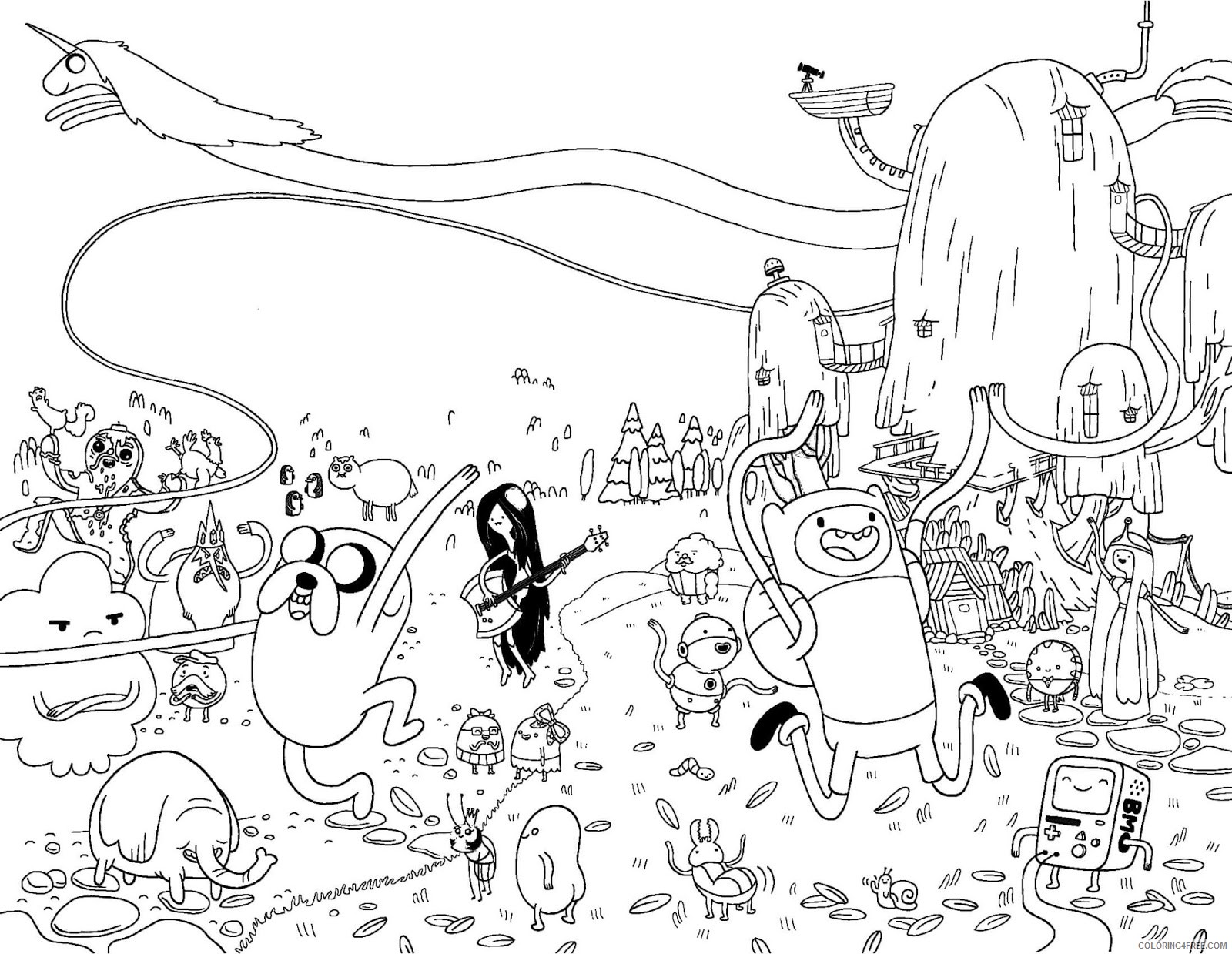 printable adventure time coloring pages Coloring4free