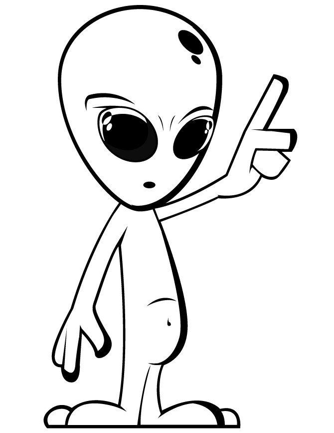 printable alien coloring pages Coloring4free