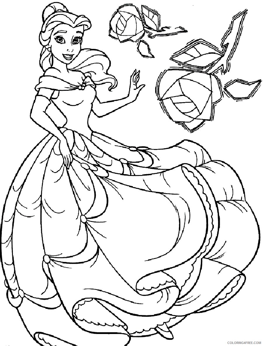 printable belle coloring pages for kids Coloring4free