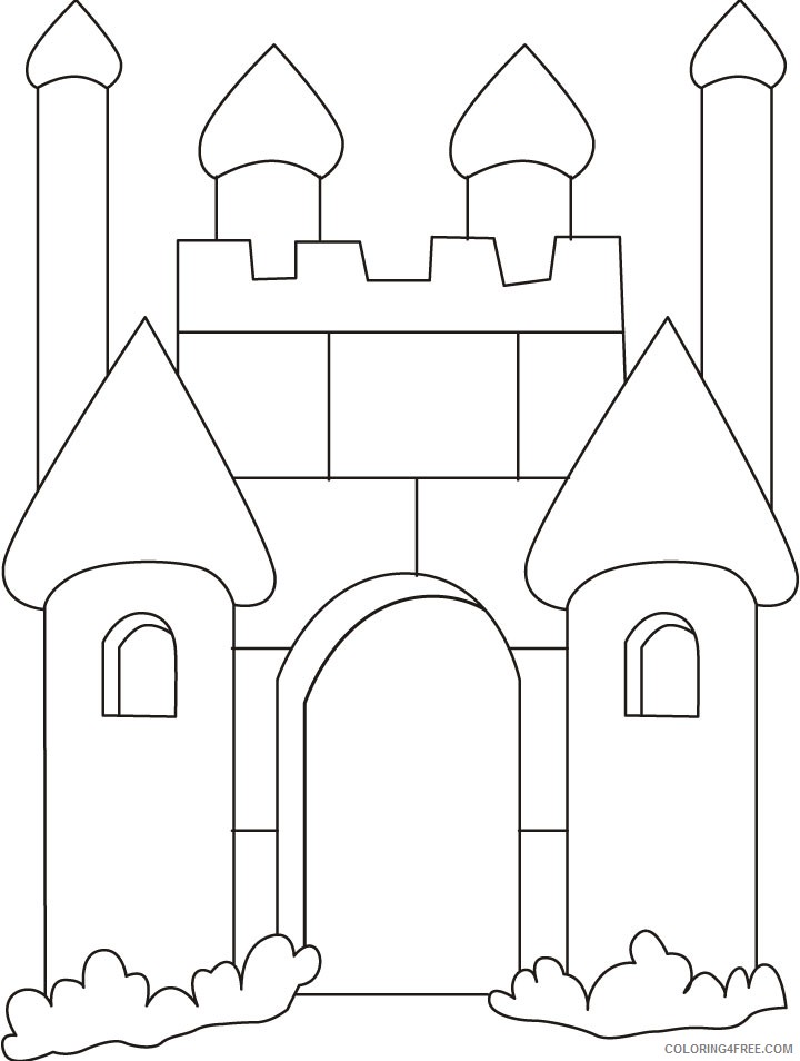 printable castle coloring pages for kids Coloring4free