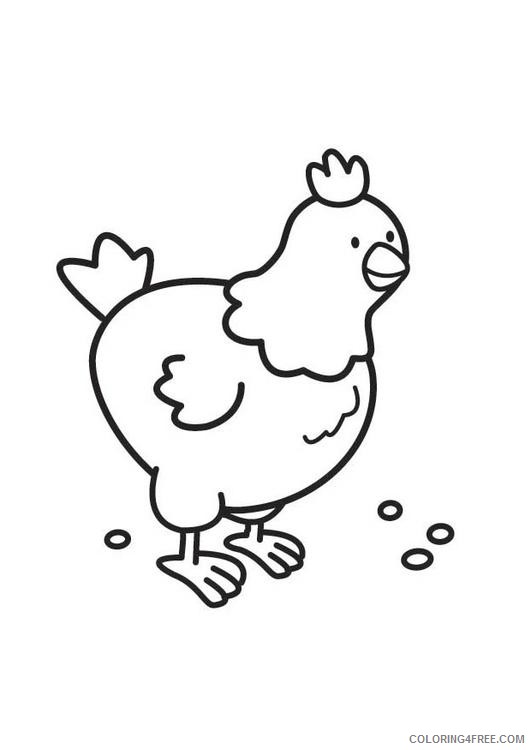 printable chicken coloring pages for kids Coloring4free