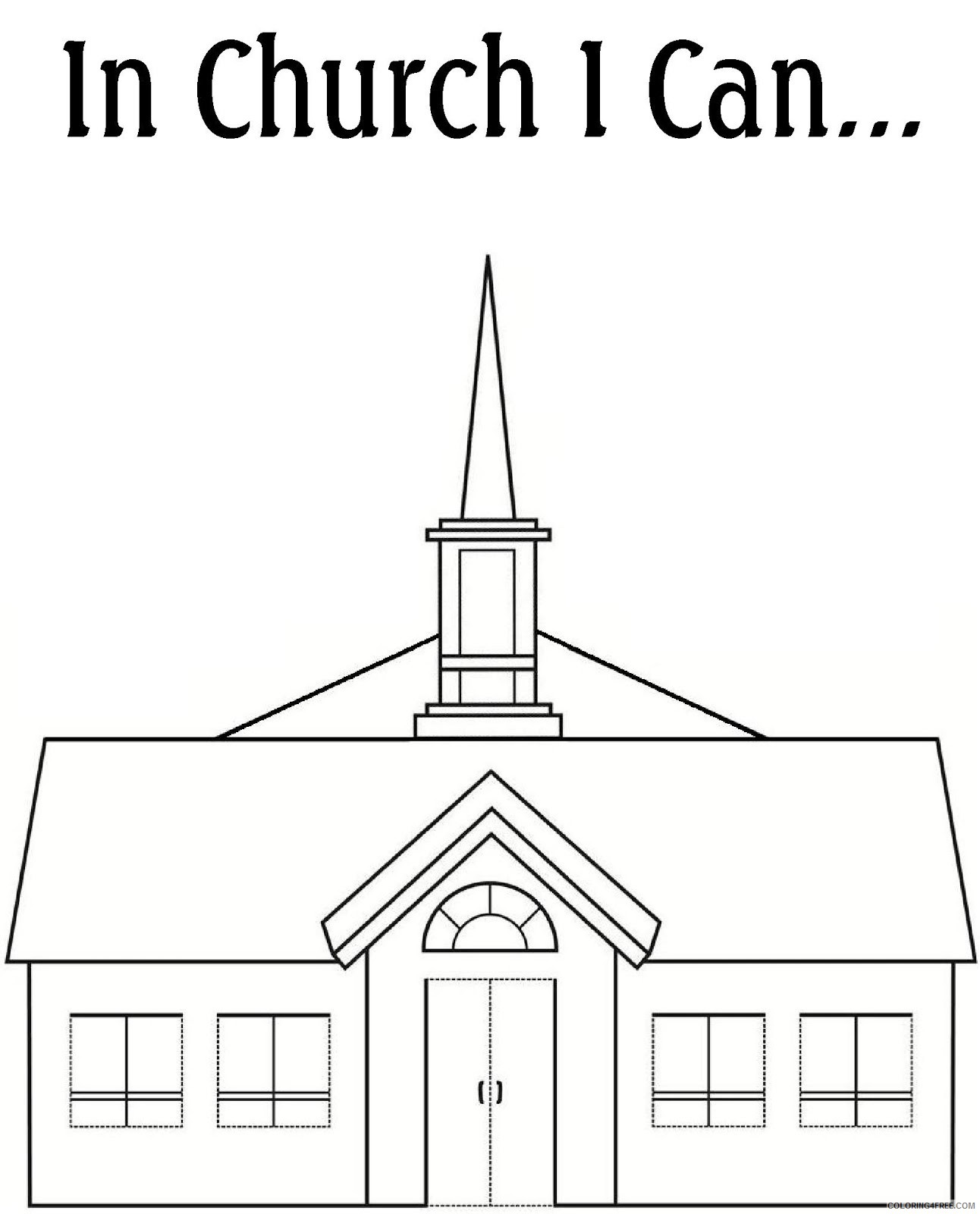 printable church coloring pages free Coloring4free