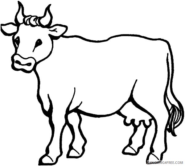 printable cow coloring pages for kids Coloring4free
