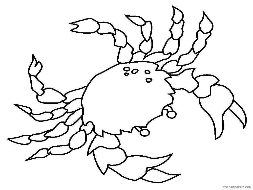 printable crab coloring pages for kids Coloring4free