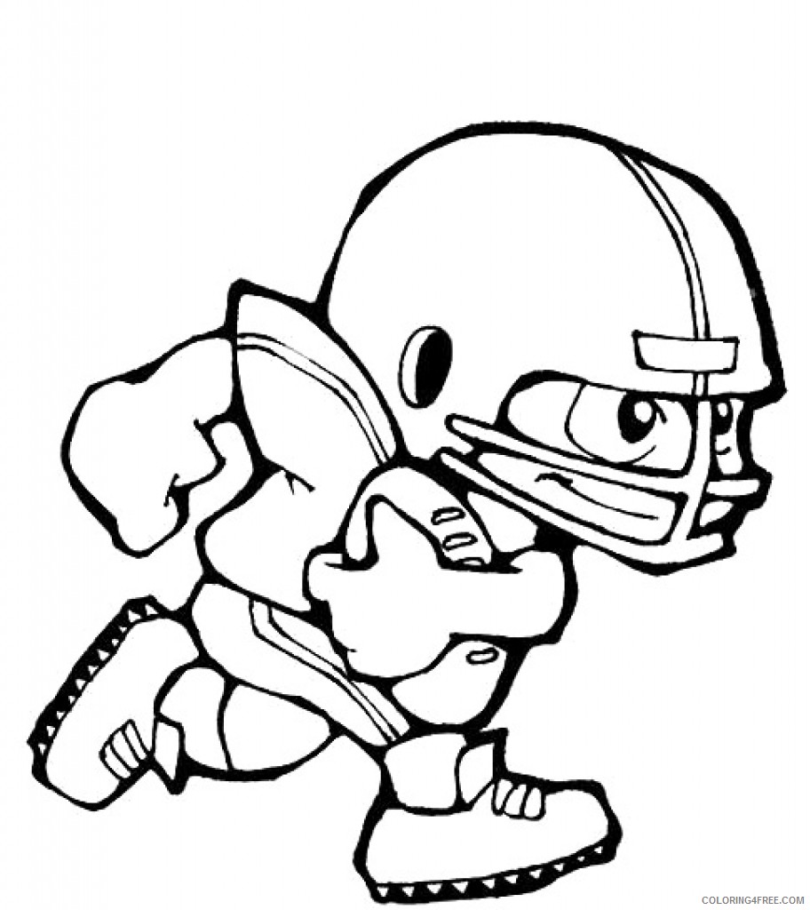 printable football player coloring pages for kids Coloring4free