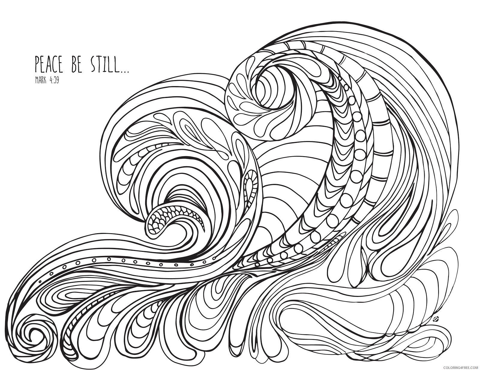 printable grown up coloring pages paisley Coloring4free