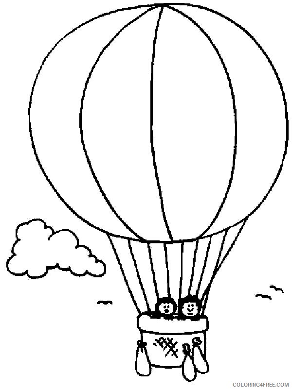 printable hot air balloon coloring pages for kids Coloring4free
