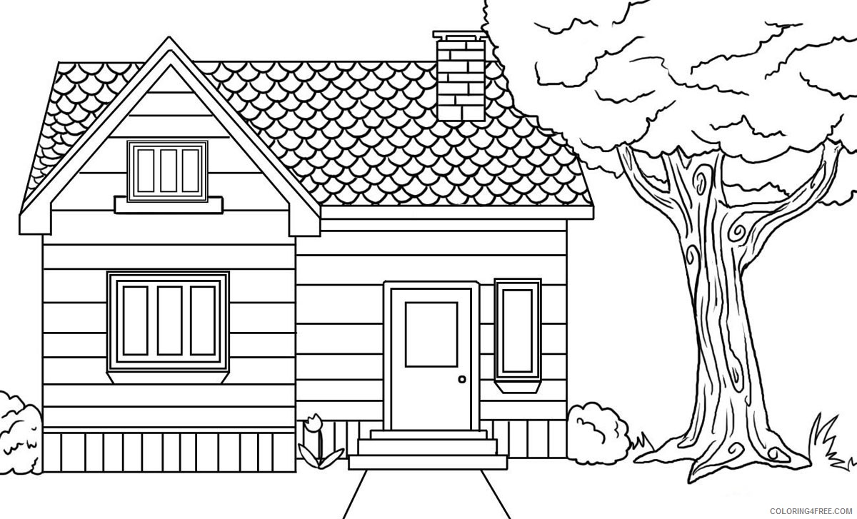 printable house coloring pages for kids Coloring4free