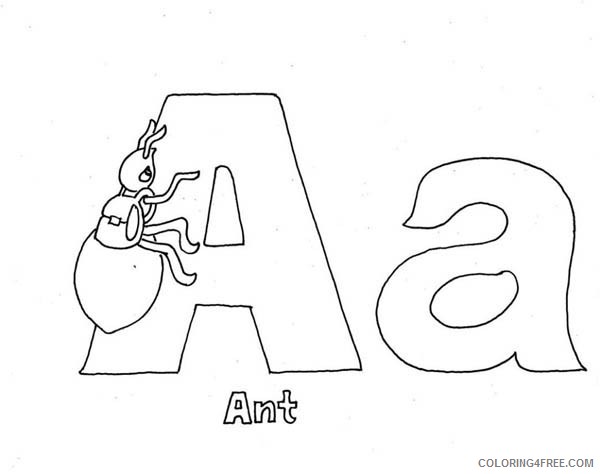 printable letter a coloring pages Coloring4free