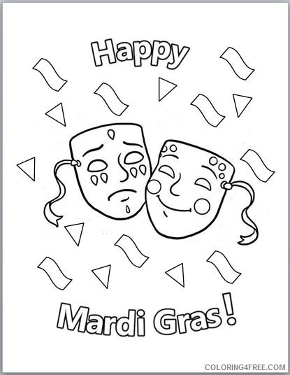 printable mardi gras coloring pages for kids Coloring4free