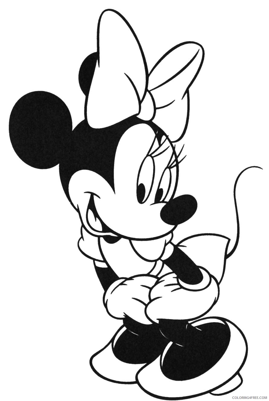 printable minnie mouse coloring pages for kids Coloring4free