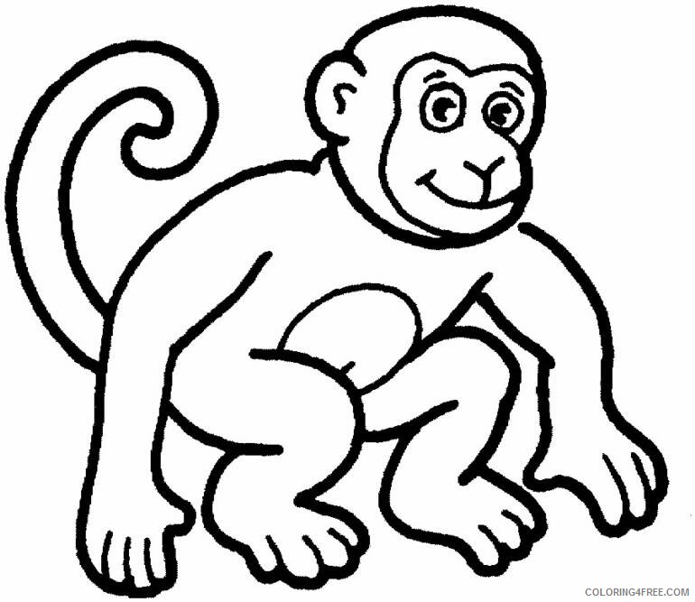 printable monkey coloring pages Coloring4free