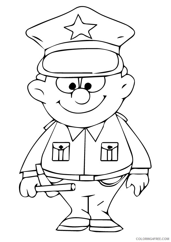 printable police coloring pages for kids Coloring4free