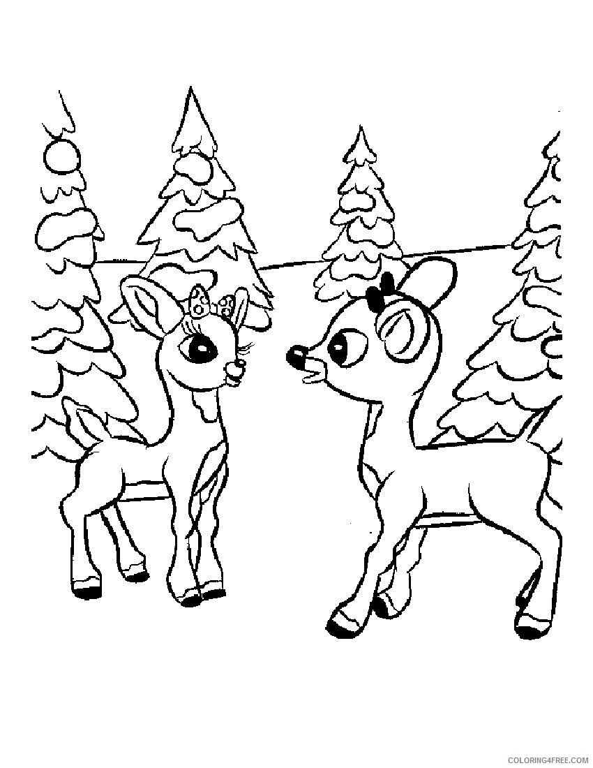 printable reindeer coloring pages Coloring4free