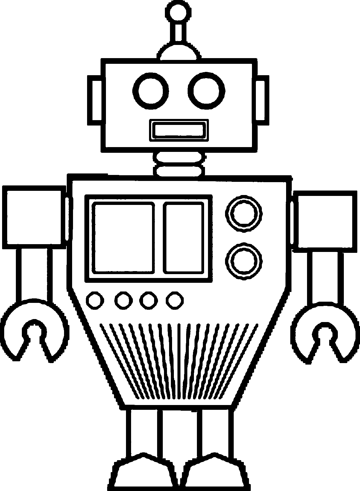 printable robot coloring pages for kids Coloring4free