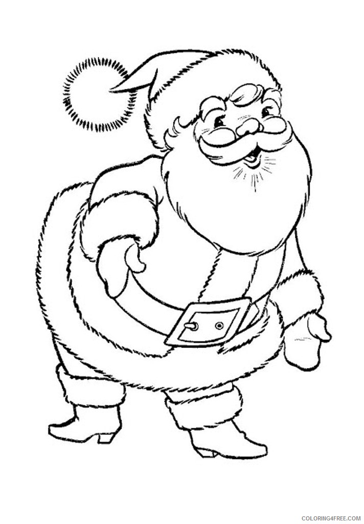 printable santa claus coloring pages for kids Coloring4free