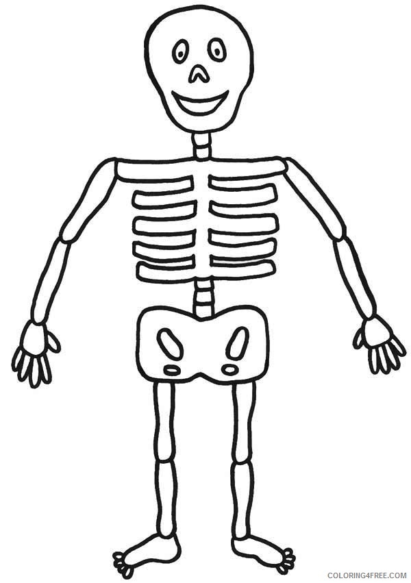 printable skeleton coloring pages for kids Coloring4free