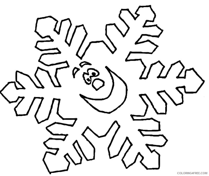 printable snowflake coloring pages for kids Coloring4free