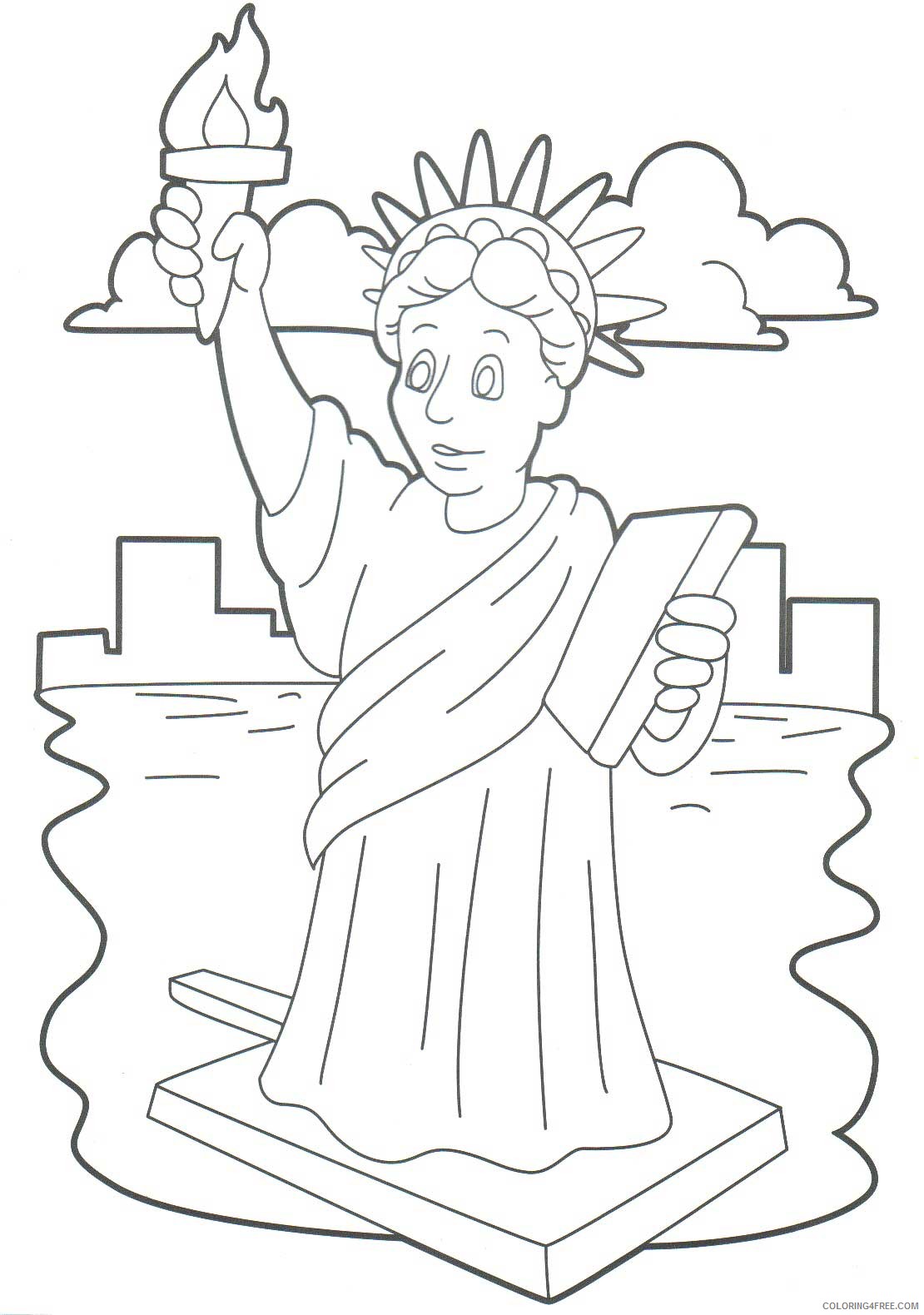 printable statue of liberty coloring pages for kids Coloring4free