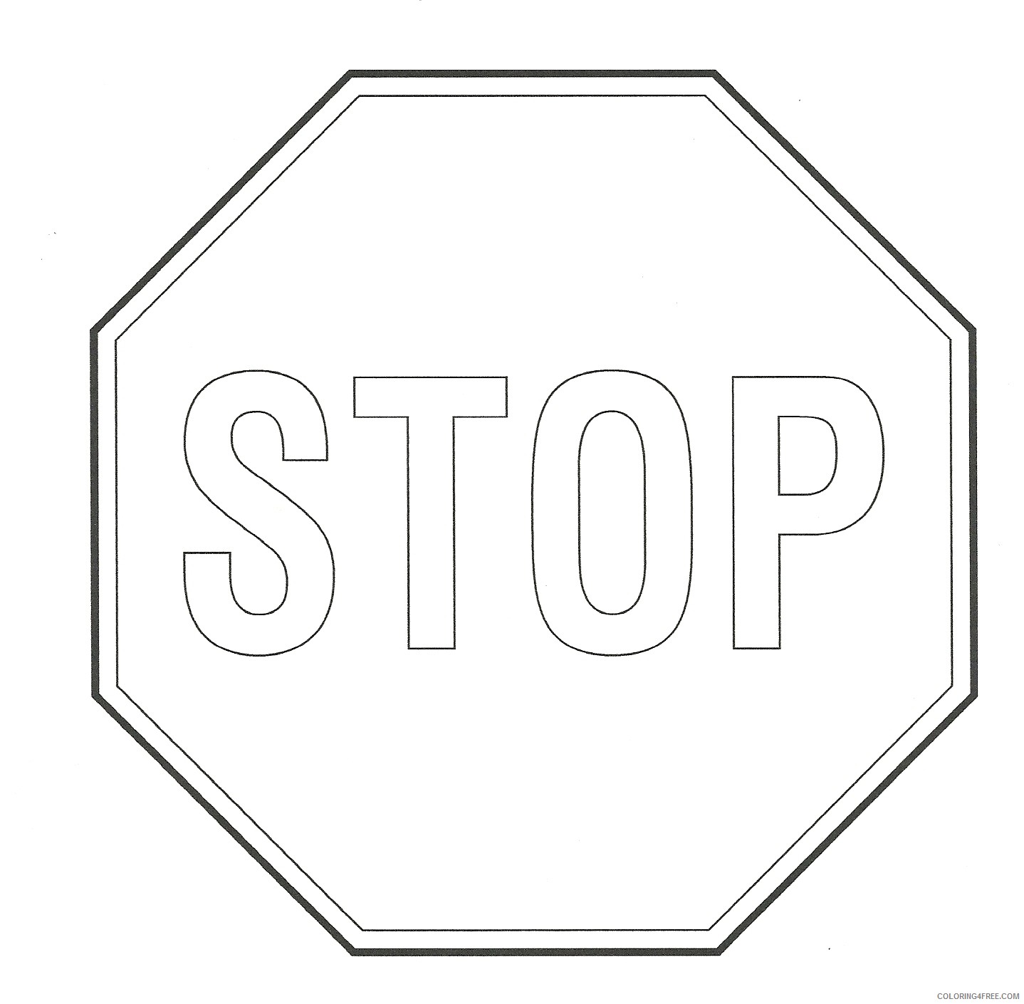 printable stop sign coloring pages Coloring4free