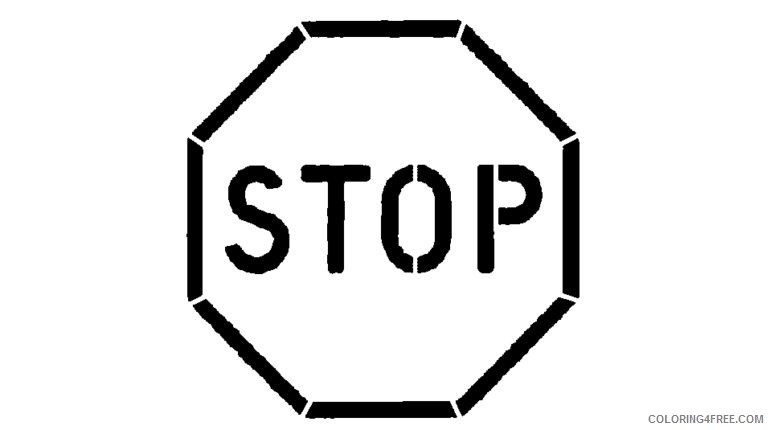 printable stop sign coloring pages for kids Coloring4free
