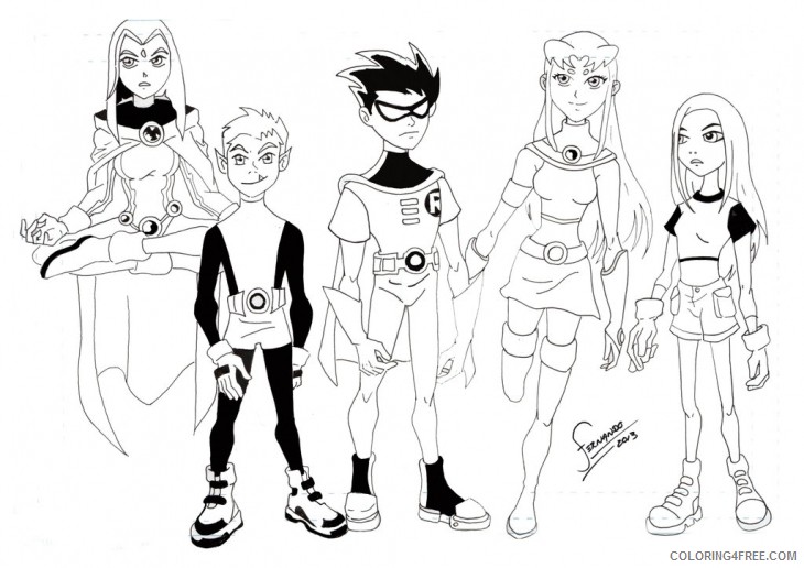 printable teen titans coloring pages Coloring4free