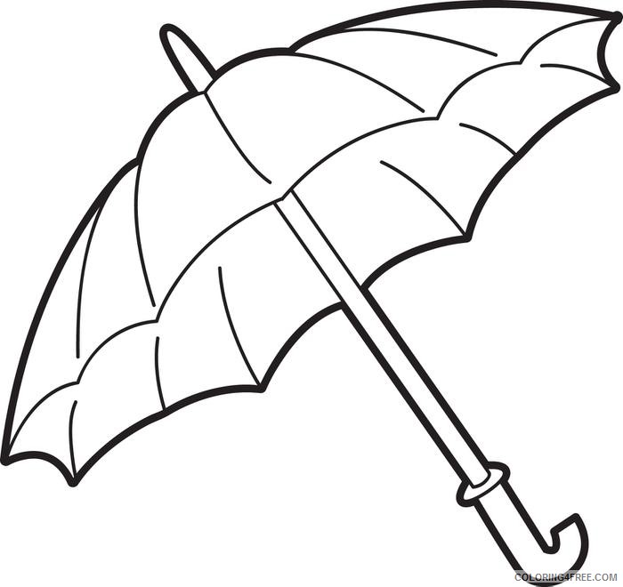 printable umbrella coloring pages for kids Coloring4free