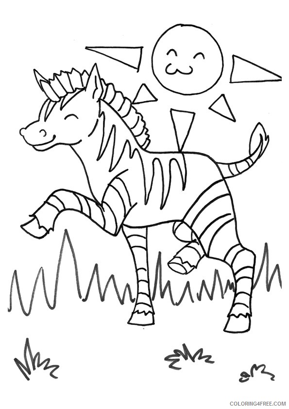printable zebra coloring pages for kids Coloring4free