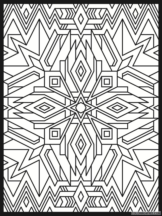 psychedelic coloring pages geometric Coloring4free