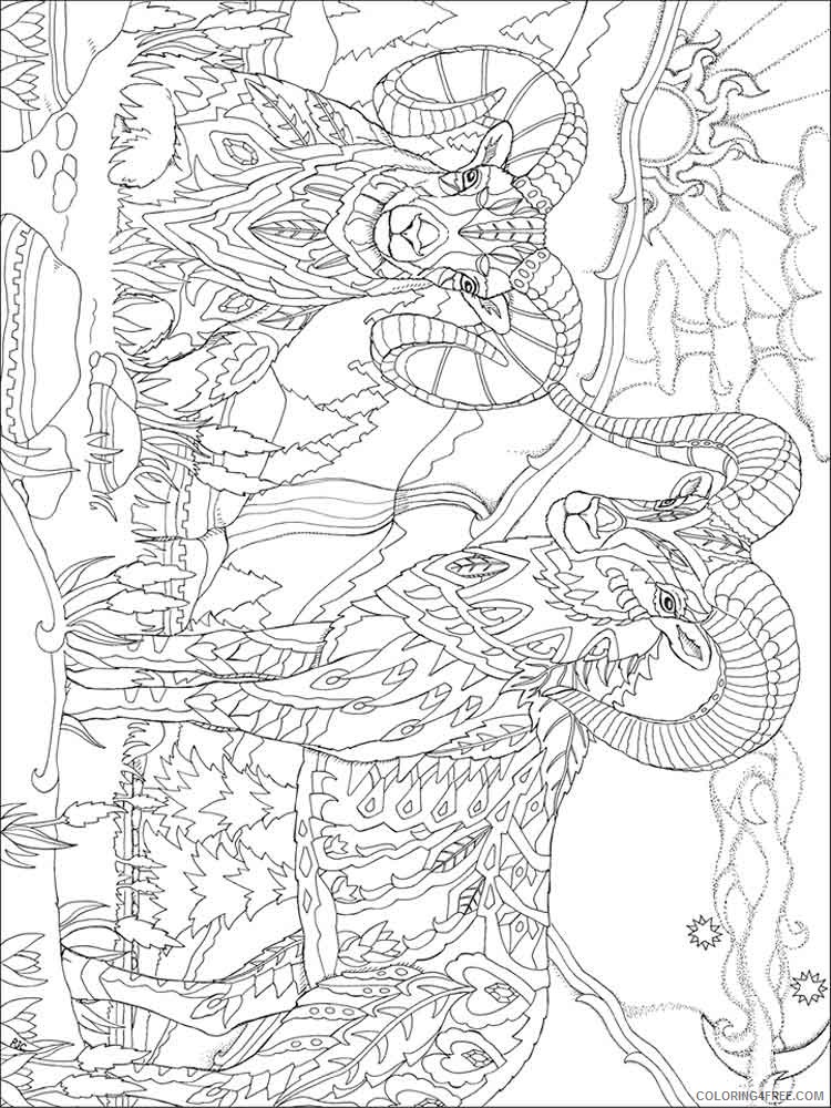 psychedelic coloring pages goat Coloring4free
