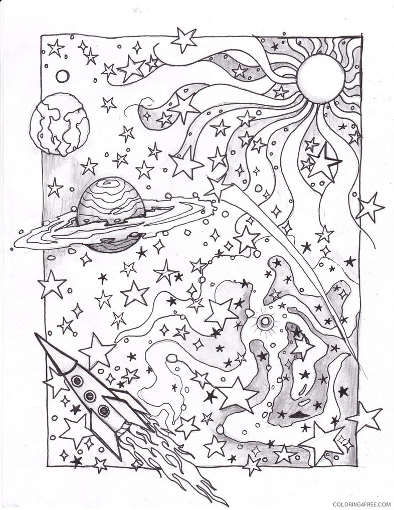 psychedelic coloring pages outer space Coloring4free