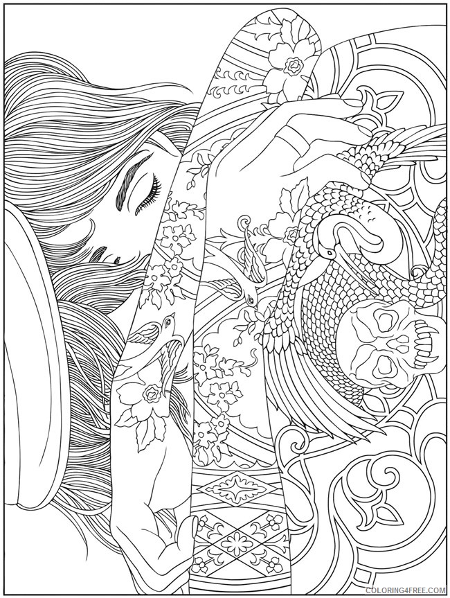 psychedelic coloring pages printable for adults Coloring4free