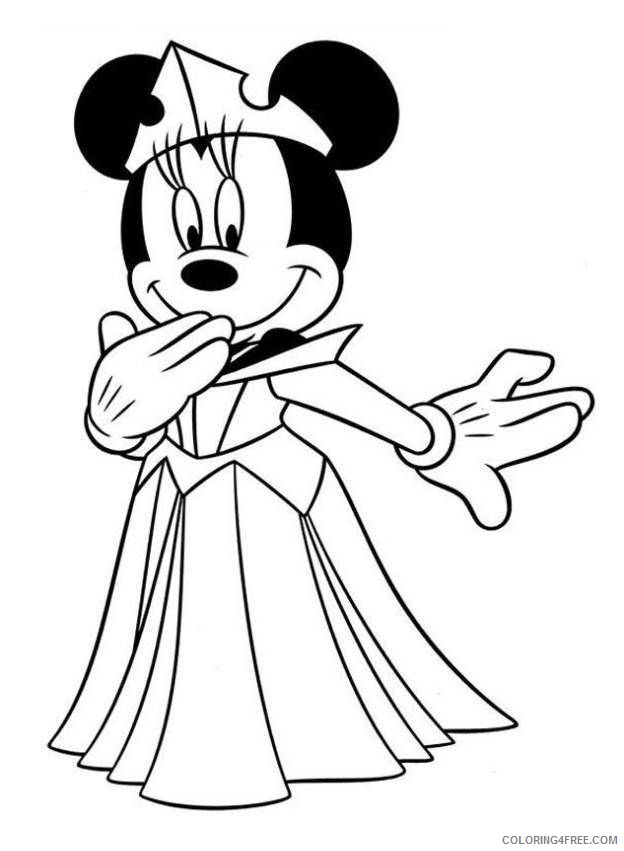 queen minnie mouse coloring pages to print Coloring4free
