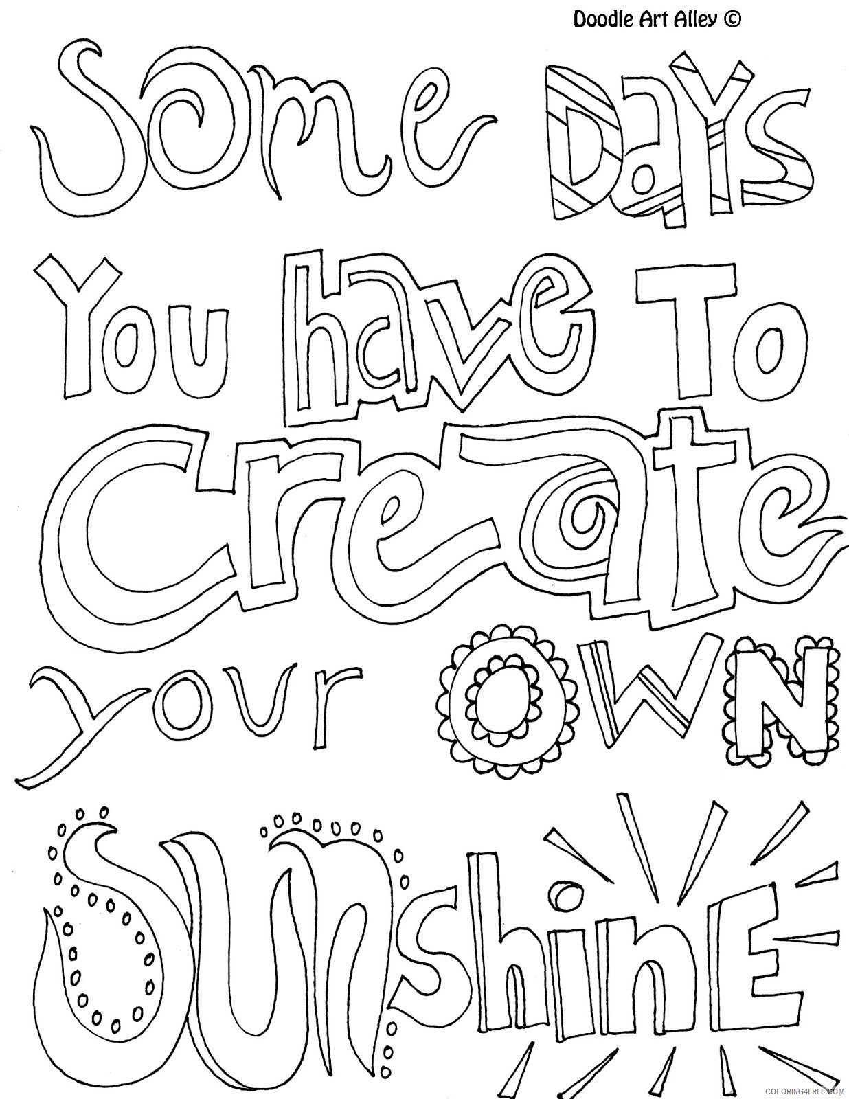 quote coloring pages about days Coloring4free