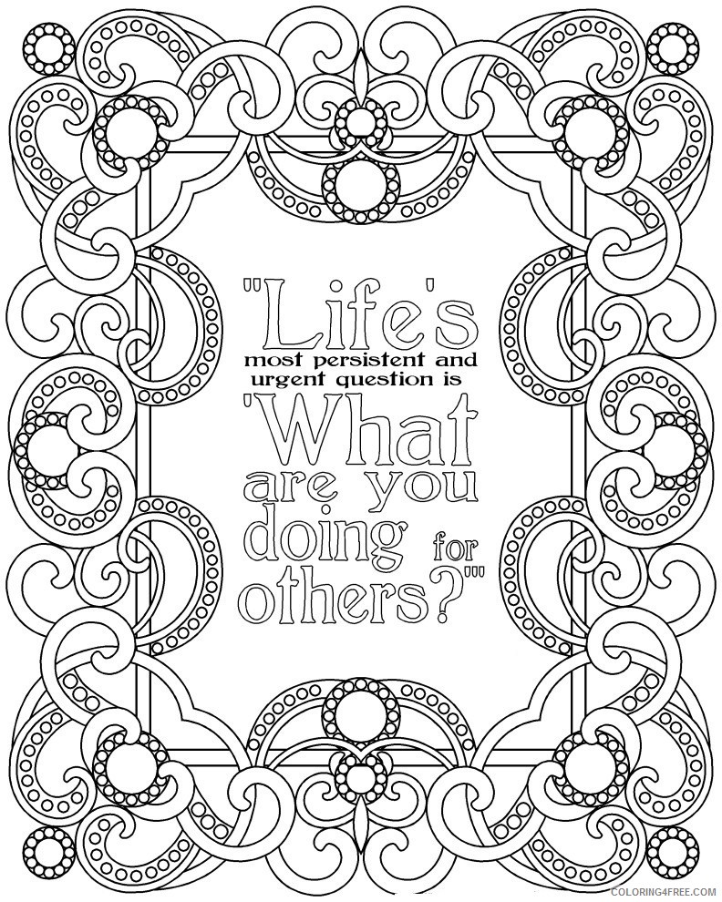 quote coloring pages about life Coloring4free