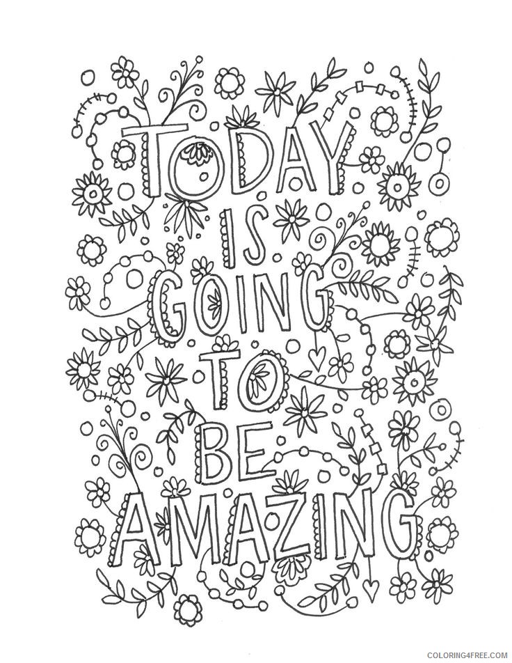 quote coloring pages about today Coloring4free