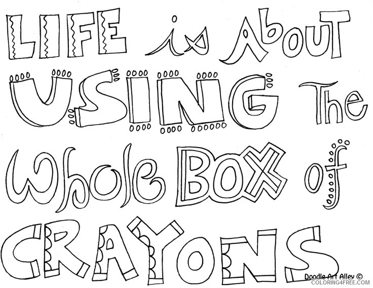 quote coloring pages of life Coloring4free