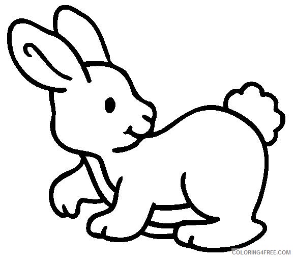 rabbit coloring pages for preschooler Coloring4free