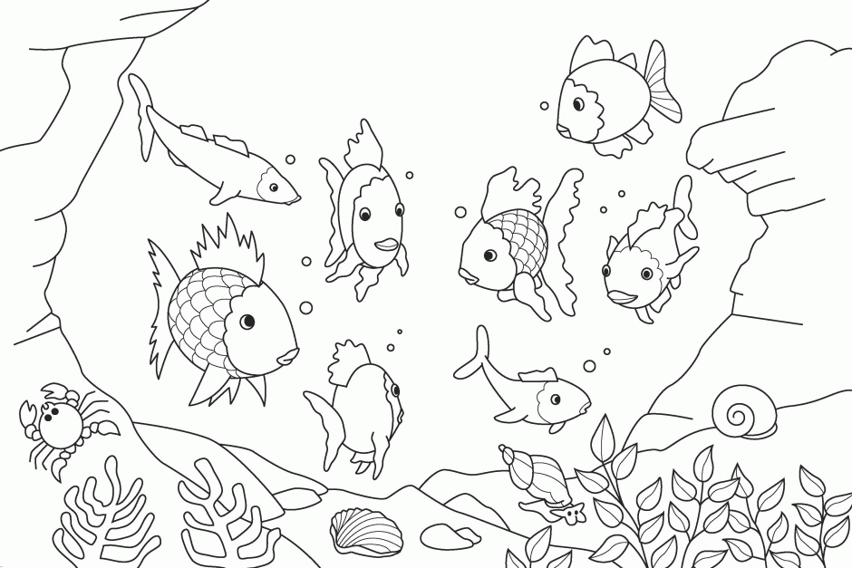 rainbow fish coloring pages and friends Coloring4free