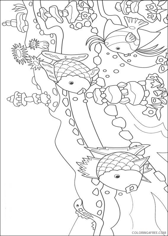 rainbow fish coloring pages and his friends Coloring4free