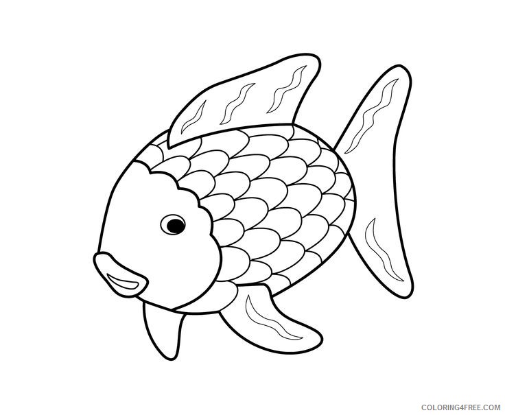 rainbow fish coloring pages for kids Coloring4free