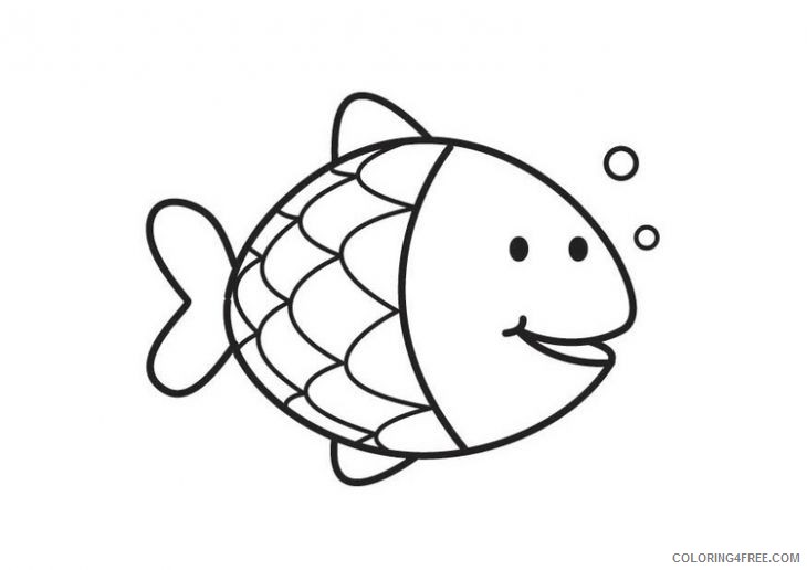 rainbow fish coloring pages for preschooler Coloring4free