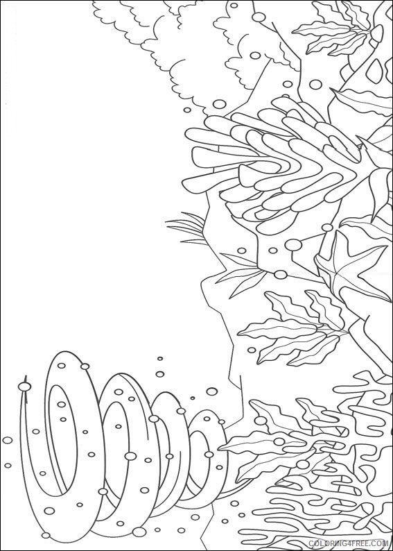 rainbow fish coloring pages seaweeds coral reefs Coloring4free