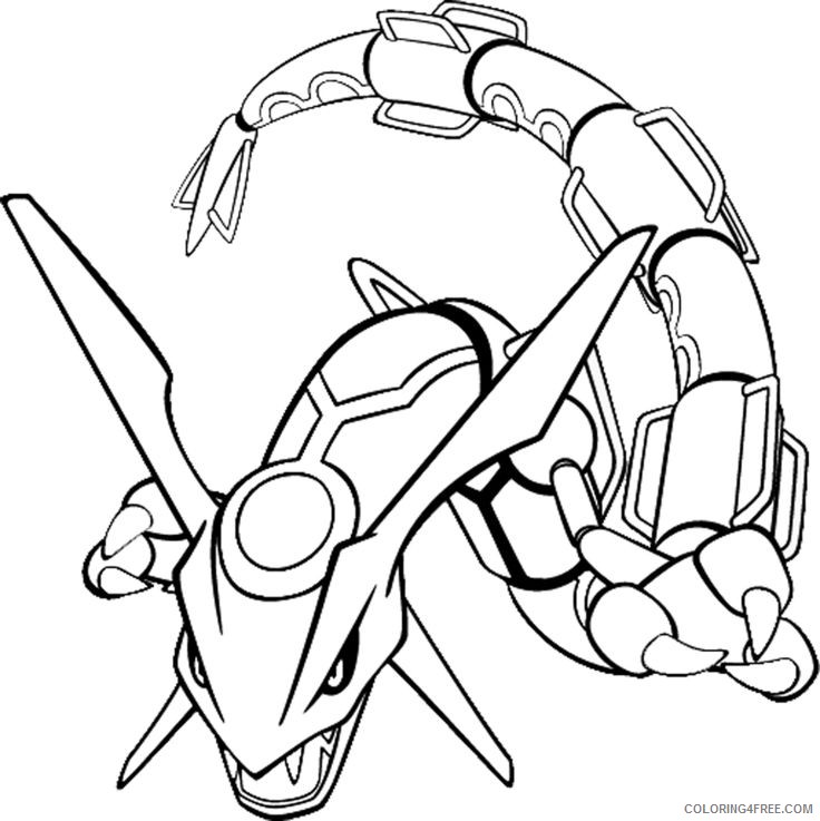 rayquaza legendary pokemon coloring pages Coloring4free