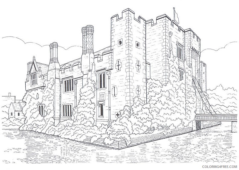 realistic castle coloring pages Coloring4free