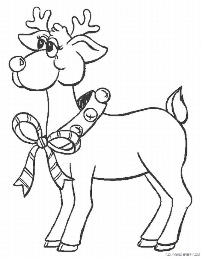 reindeer coloring pages printable Coloring4free