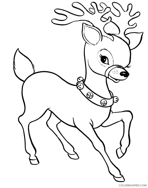 reindeer coloring pages to print Coloring4free