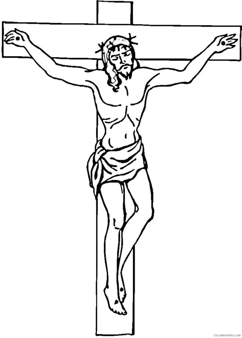 religious coloring pages jesus cross Coloring4free